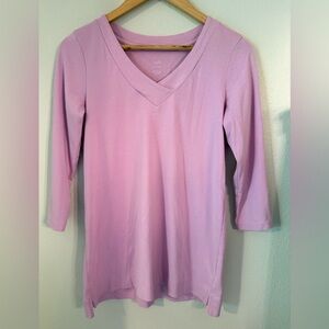 J.Jill Perfect Pima 3/4 Sleeve Tunic Pink Size S